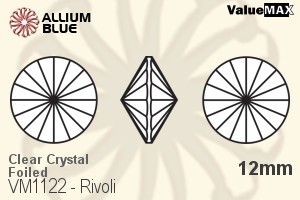 ValueMAX Rivoli (VM1122) 12mm - Clear Crystal With Foiling