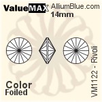 PREMIUM Rivoli (PM1122) 10mm - Crystal Effect With Foiling