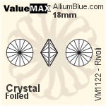 ValueMAX Rivoli (VM1122) 18mm - Clear Crystal With Foiling