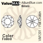 ValueMAX Flat Chaton (VM1201) 8mm - Color With Foiling