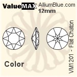 ValueMAX Flat Chaton (VM1201) 10mm - Color With Foiling