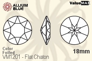 ValueMAX Flat Chaton (VM1201) 18mm - Color With Foiling