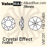 ValueMAX Flat Chaton (VM1201) 20mm - Color With Foiling