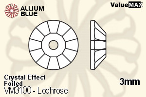 VALUEMAX CRYSTAL Lochrose Sew-on Stone 3mm Crystal Golden Shadow F