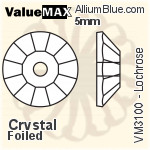 ValueMAX Lochrose Sew-on Stone (VM3100) 6mm - Color With Foiling
