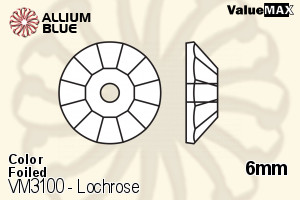 VALUEMAX CRYSTAL Lochrose Sew-on Stone 6mm Burgundy F