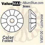 ValueMAX Lochrose Sew-on Stone (VM3100) 3mm - Color With Foiling