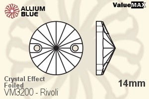VALUEMAX CRYSTAL Rivoli Sew-on Stone 14mm Crystal Aurore Boreale F