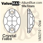 ValueMAX Oval Sew-on Stone (VM3210) 16x11mm - Clear Crystal With Foiling