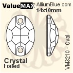 ValueMAX Oval Sew-on Stone (VM3210) 14x10mm - Crystal Effect With Foiling