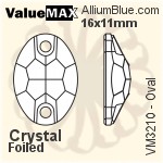 ValueMAX Oval Sew-on Stone (VM3210) 18x13mm - Crystal Effect With Foiling