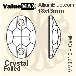 ValueMAX Oval Sew-on Stone (VM3210) 16x11mm - Crystal Effect With Foiling