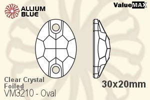 VALUEMAX CRYSTAL Oval Sew-on Stone 30x20mm Crystal F