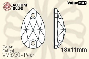 バリューマックス Pear ソーオンストーン (VM3230) 18x11mm - カラー 裏面フォイル - ウインドウを閉じる