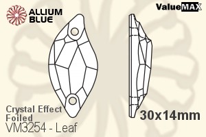 VALUEMAX CRYSTAL Leaf Sew-on Stone 30x14mm Crystal Aurore Boreale F