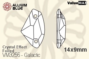 VALUEMAX CRYSTAL Galactic Sew-on Stone 14x9mm Crystal Aurore Boreale F