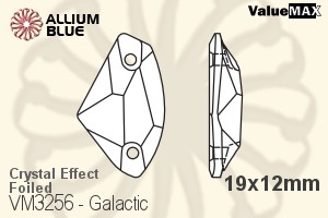 バリューマックス Galactic ソーオンストーン (VM3256) 19x12mm - クリスタル エフェクト 裏面フォイル - ウインドウを閉じる