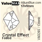 ValueMAX Cosmic Sew-on Stone (VM3265) 14x11mm - Clear Crystal With Foiling
