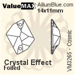 ValueMAX Cosmic Sew-on Stone (VM3265) 17x13mm - Clear Crystal With Foiling
