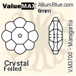 ValueMAX Maragarita Sew-on Stone (VM3700) 6mm - Clear Crystal With Foiling