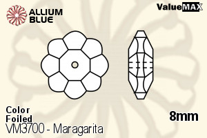 VALUEMAX CRYSTAL Maragarita Sew-on Stone 8mm Light Smoked Topaz F