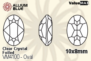 ValueMAX Oval Fancy Stone (VM4100) 10x8mm - Clear Crystal With Foiling - Click Image to Close