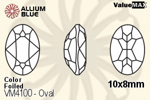 VALUEMAX CRYSTAL Oval Fancy Stone 10x8mm Aqua F