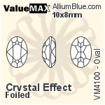 ValueMAX Oval Fancy Stone (VM4100) 10x8mm - Crystal Effect With Foiling