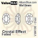 ValueMAX Oval Fancy Stone (VM4100) 18x13mm - Crystal Effect With Foiling
