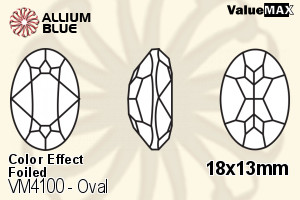 VALUEMAX CRYSTAL Oval Fancy Stone 18x13mm Light Rose AB F