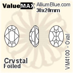 ValueMAX Heart Fancy Stone (VM4827) 27mm - Color With Foiling