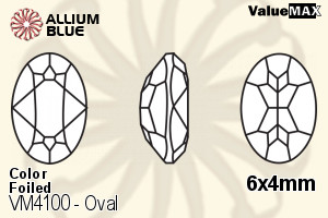 VALUEMAX CRYSTAL Oval Fancy Stone 6x4mm Aqua F