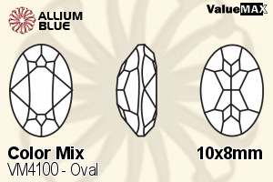 ValueMAX Oval Fancy Stone (VM4100) 10x8mm - Color Mix - Haga Click en la Imagen para Cerrar