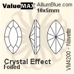 ValueMAX Navette Fancy Stone (VM4200) 10x5mm - Color With Foiling