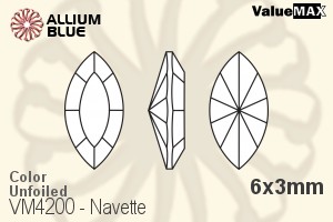 ValueMAX Navette Fancy Stone (VM4200) 6x3mm - Color Unfoiled - 关闭视窗 >> 可点击图片