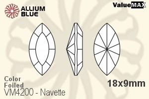 VALUEMAX CRYSTAL Navette Fancy Stone 18x9mm Fuchsia F