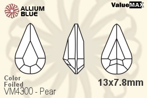 VALUEMAX CRYSTAL Pear Fancy Stone 13x7.8mm Light Rose F