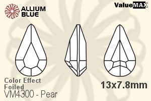 ValueMAX Pear Fancy Stone (VM4300) 13x7.8mm - Color Effect With Foiling