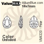 ValueMAX Pear Fancy Stone (VM4320) 10x7mm - Clear Crystal With Foiling