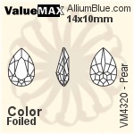 PREMIUM Rivoli (PM1122) 10mm - Crystal Effect With Foiling