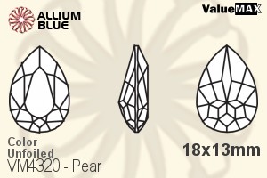 ValueMAX Pear Fancy Stone (VM4320) 18x13mm - Color Unfoiled - 關閉視窗 >> 可點擊圖片