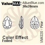 ValueMAX Pear Fancy Stone (VM4320) 30x20mm - Color Effect With Foiling