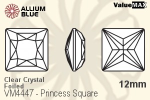 ValueMAX Princess Square Fancy Stone (VM4447) 12mm - Clear Crystal With Foiling - 关闭视窗 >> 可点击图片