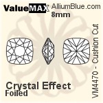 ValueMAX Cushion Cut Fancy Stone (VM4470) 8mm - Crystal Effect With Foiling