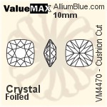 ValueMAX Square Octagon Fancy Stone (VM4675) 10mm - Clear Crystal With Foiling