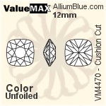 ValueMAX Cushion Cut Fancy Stone (VM4470) 12mm - Color Unfoiled