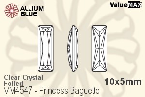 VALUEMAX CRYSTAL Princess Baguette Fancy Stone 10x5mm Crystal F
