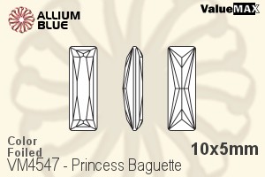 VALUEMAX CRYSTAL Princess Baguette Fancy Stone 10x5mm Black Diamond F