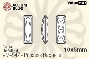 ValueMAX Princess Baguette Fancy Stone (VM4547) 10x5mm - Color Unfoiled
