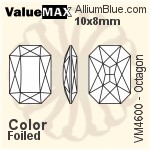 ValueMAX Octagon Fancy Stone (VM4600) 10x8mm - Color With Foiling